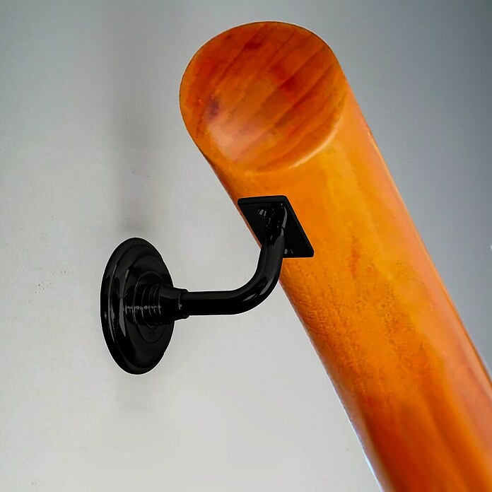 Micel Soporte de pasamanos PMN3 (Zamak, Negro) | BAUHAUS