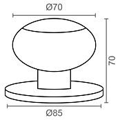 Micel Pomo para puerta 10008 Aros (Latón, Brillante)