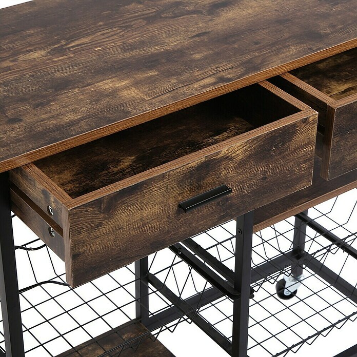 Versa Carro de cocina (L x An x Al: 90 x 40 x 85 cm, Marrón) | BAUHAUS