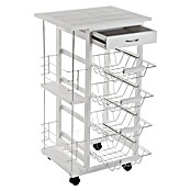Versa Carro de cocina (L x An x Al: 47 x 37 x 84 cm, Blanco) | BAUHAUS