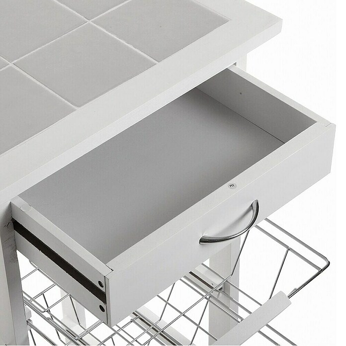 Versa Carro de cocina (L x An x Al: 47 x 37 x 84 cm, Blanco) | BAUHAUS