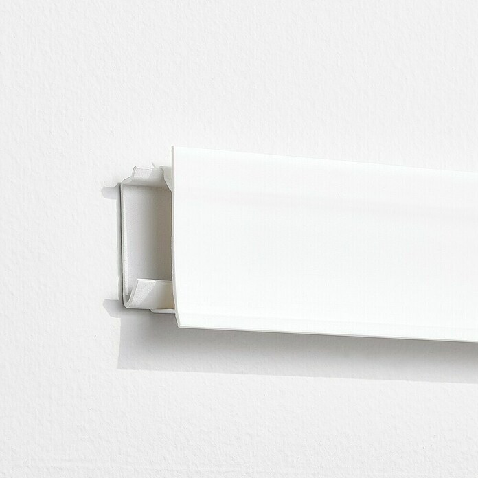 Elfa Garage+/Décor+ by Elfa Abdeckleiste für Aufhängeschiene (60 x 1,5 x 4,8 cm, Matt weiß, Passend für: Regalsystem Garage+/Décor+ by Elfa) | BAUHAUS