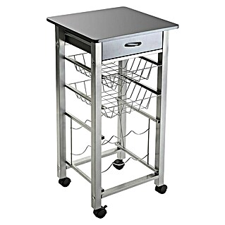Carro de cocina (L x An x Al: 40 x 40 x 82 cm, Gris)