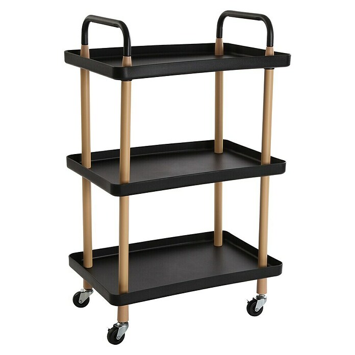 Carro de cocina (L x An x Al: 53,5 x 36 x 85 cm, Negro) | BAUHAUS