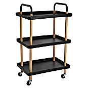 Carro de cocina (L x An x Al: 53,5 x 36 x 85 cm, Negro) | BAUHAUS