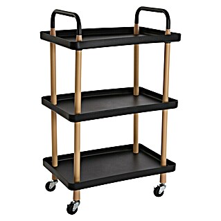 Carro de cocina (L x An x Al: 53,5 x 36 x 85 cm, Negro)