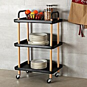 Carro de cocina (L x An x Al: 53,5 x 36 x 85 cm, Negro) | BAUHAUS