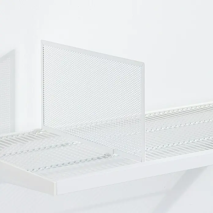 Elfa Décor+ by Elfa Regal trenner - L x B x H: 38 x 4 x 20 cm, Weiß matt - Weißes Regalsystem mit Gitterstruktur und seitlicher Abtrennung zur übersichtlichen Aufbewahrung von Gegenständen. Praktisches Design für Ordnung im Raum.