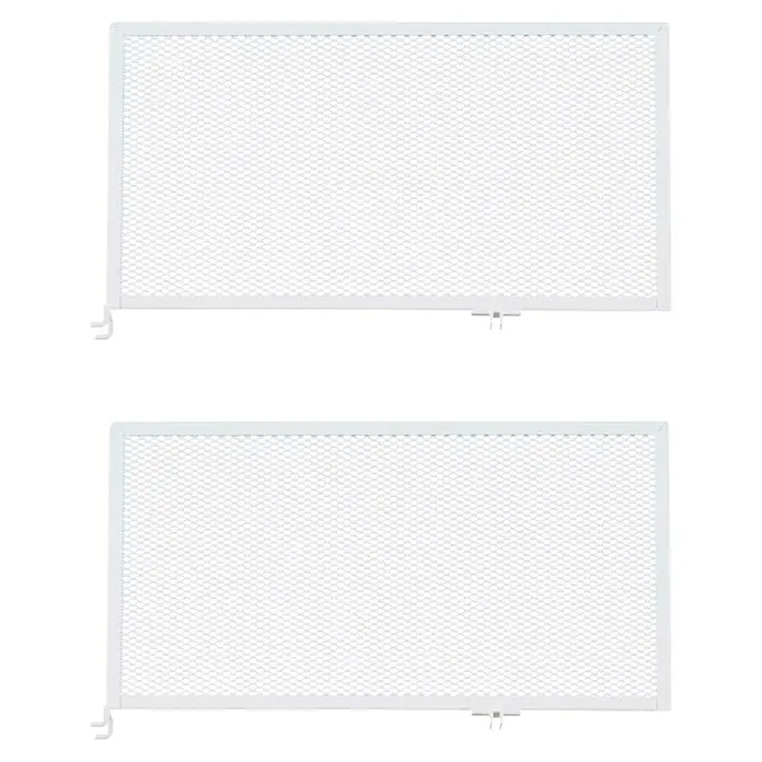 Elfa Décor+ by Elfa Regal trenner - L x B x H: 38 x 4 x 20 cm, Weiß matt - Zwei rechteckige, weiße Deckenpaneele mit einem feinen Gittermuster, ideal für Büros oder Verkaufsräume. Sie sorgen für eine gleichmäßige Beleuchtung.