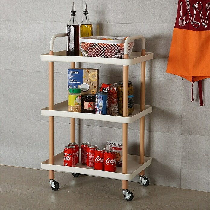 Versa Carro de cocina (L x An x Al: 53,5 x 36 x 85 cm, Blanco) | BAUHAUS