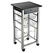 Versa Carro de cocina (L x An x Al: 40 x 40 x 82 cm, Negro) | BAUHAUS