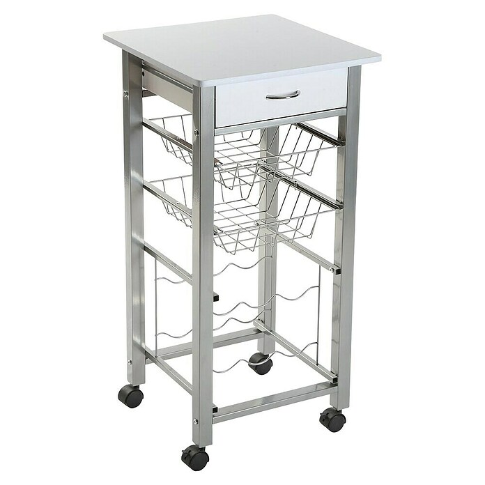 Carro de cocina (L x An x Al: 40 x 40 x 82 cm, Blanco) | BAUHAUS