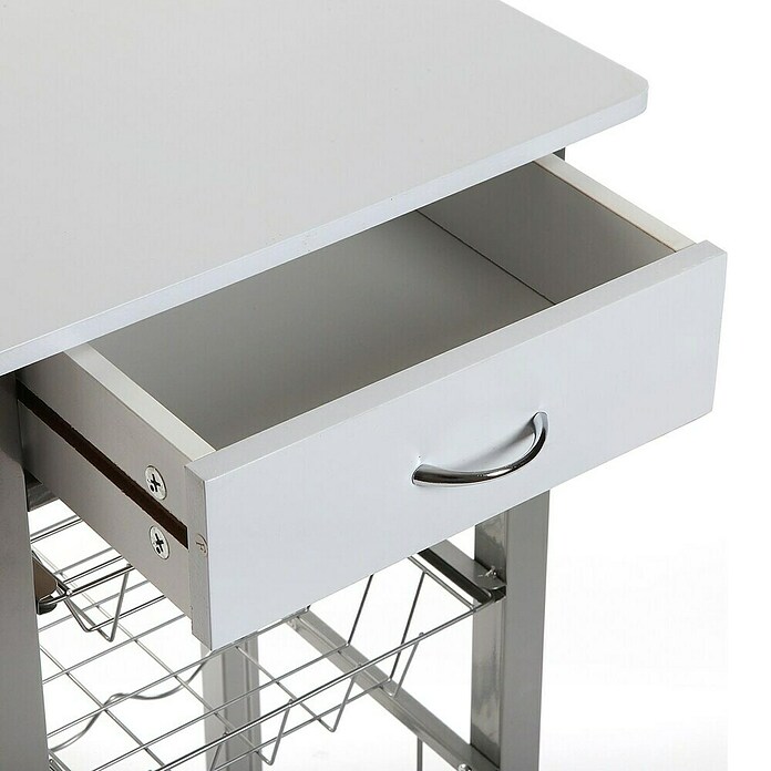 Carro de cocina (L x An x Al: 40 x 40 x 82 cm, Blanco) | BAUHAUS