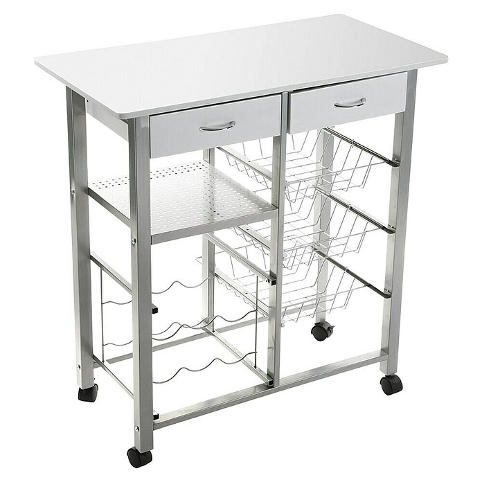 Versa Carro de cocina (L x An x Al: 76 x 40 x 82 cm, Blanco) | BAUHAUS