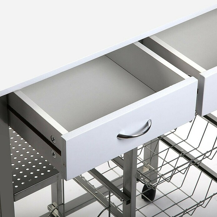 Versa Carro de cocina (L x An x Al: 76 x 40 x 82 cm, Blanco) | BAUHAUS