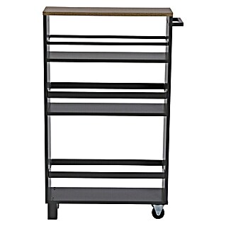 Carro de cocina (L x An x Al: 50 x 15 x 79 cm, Gris)