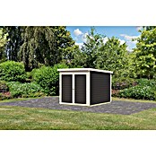 Karibu Fahrradgarage Terragrau (Holz, Terragrau, Außenmaß inkl. Dachüberstand (B x T): 179 x 227 cm) | BAUHAUS