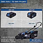 Scheppach IXES 20V Akku-Rasenmäher BC-MP430-X (20 V, 2 Akkus, 4 Ah, Schnittbreite: 430 mm) | BAUHAUS