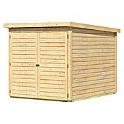 Karibu Fahrradgarage Natur (Außenmaß inkl. Dachüberstand (B x T): 179 x 227 cm, Holz, Natur) | BAUHAUS