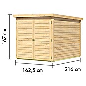 Karibu Fahrradgarage Natur (Außenmaß inkl. Dachüberstand (B x T): 179 x 227 cm, Holz, Natur) | BAUHAUS
