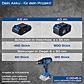 Scheppach IXES 20V Akku-Bohrschrauber C-DD45-X (20 V, Ohne Akku, 45 Nm) | BAUHAUS