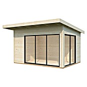 Palmako Caseta de jardín Andrea Slide (Medidas ext. (An x Pr): 434 x 402 cm, Madera sin tratar, Natural) | BAUHAUS