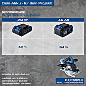 Scheppach IXES 20V Akku-Handkreissäge C-HCS165-X (20 V, Durchmesser Sägeblatt: 165 mm) | BAUHAUS