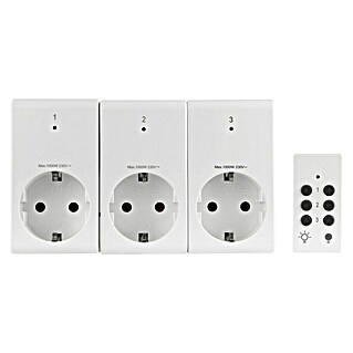 Voltomat Funksteckdosen-Set 3+1 (Weiß, 1.000 W)