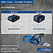 Scheppach IXES 20V Akku-Kettensäge C-CS254-X (20 V, Li-Ionen, Ohne Akku, Schwertlänge: 25,4 cm) | BAUHAUS