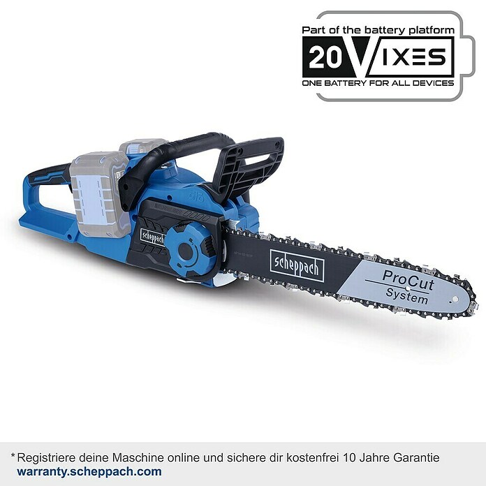 Scheppach IXES 20V Akku-Kettensäge BC-CS355DUO-X (40 V, Ohne Akku, Schwertlänge: 35,6 cm) | BAUHAUS