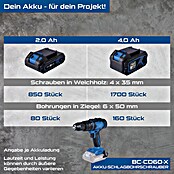 Scheppach IXES 20V Akumulatorski udarni vrtalni vijačnik BC-CD60-X  (20 V, Brez baterije, 60 Nm) | Akumulatorski vijačniki in vrtalniki | Vrtalniki in vijačniki | Stroji | Orodja in stroji | Izdelki | BAUHAUS