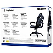 Nacon Silla de oficina licencia PlayStation (Para Gamers, Negro/Blanco, Ruedas) | BAUHAUS