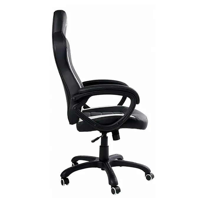 Nacon Silla de oficina licencia PlayStation - Para Gamers, Negro/Blanco, Ruedas - Silla gaming negra con detalles blancos, perfecta para comodidad y estilo al jugar o trabajar. Diseño ergonómico para largas sesiones de asiento.