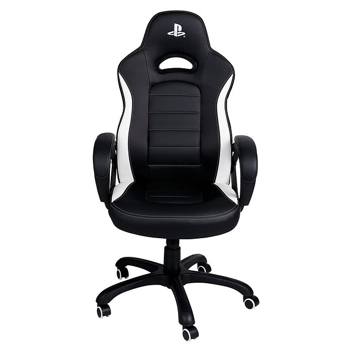Nacon Silla de oficina licencia PlayStation (Para Gamers, Negro/Blanco, Ruedas) | BAUHAUS