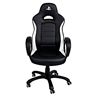 Nacon Silla de oficina licencia PlayStation (Para Gamers, Negro/Blanco, Ruedas)