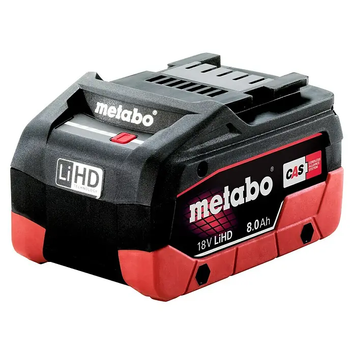Metabo CAS 18V Akku18 V, 8 Ah, Li-Ionen - Diagonale Ansicht