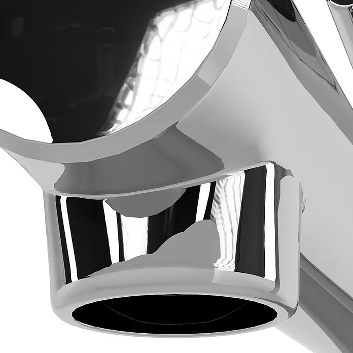 Grohe Concetto Spültischarmatur - Chrom, Glänzend, Ausziehbar - Nahaufnahme eines eleganten, verchromten Wasserhahns mit einem modernen Design. Perfekt für jedes Badezimmer oder Küche.