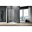 Camargue Meran Mix & Match Duschwand (B x H: 100 x 200 cm, Beschichtet, Silber, B: 400mm Wellenglas + B: 570mm Satiniertes Glas) | BAUHAUS