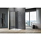 Camargue Meran Mix & Match Duschwand (B x H: 140 x 200 cm, Beschichtet, Silber, B: 970mm Grau + B: 400mm Wellenglas) | BAUHAUS