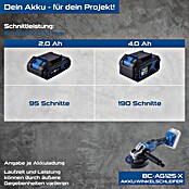 Scheppach IXES 20V Akku-Winkelschleifer BC-AG125-X (20 V, Ohne Akku, Durchmesser Scheibe: 125 mm) | BAUHAUS