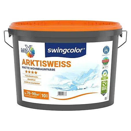 swingcolor Mix Wandfarbe Arktisweiß zum Mischen lassen