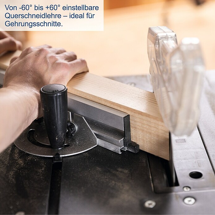 Scheppach Tischkreissäge HS210 (1 500 W, Durchmesser Sägeblatt: 210 mm, Schnitttiefe bei 90 °: 0 mm - 70 mm) | BAUHAUS