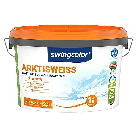 swingcolor  Wandfarbe Arktisweiß