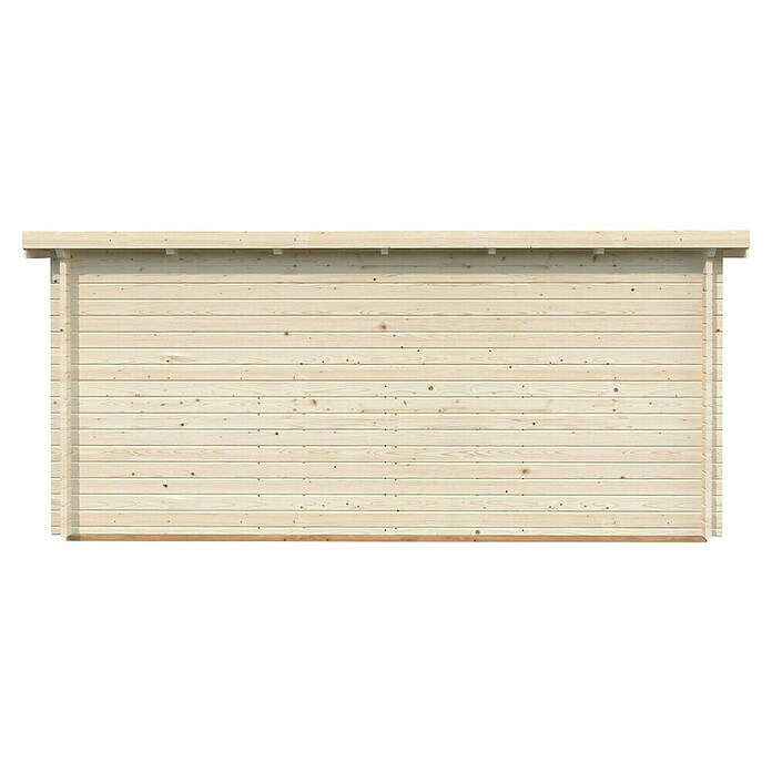 Palmako Caseta de jardín Lea Slide Plus (Medidas ext. (An x Pr): 494 x 402 cm, Madera sin tratar, Natural) | BAUHAUS