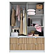 Armario con puertas correderas Ega (L x An x Al: 60 x 140 x 200 cm, Blanco Artik/Natur, Espesor: 15 mm) | BAUHAUS