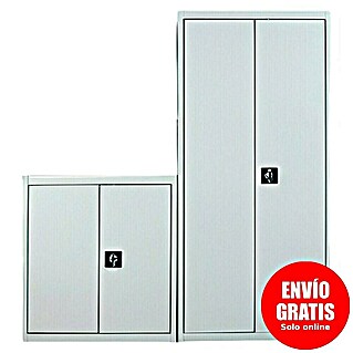 Regalux Armario multiusos metálico alto + bajo (Gris, 2 pzs.)