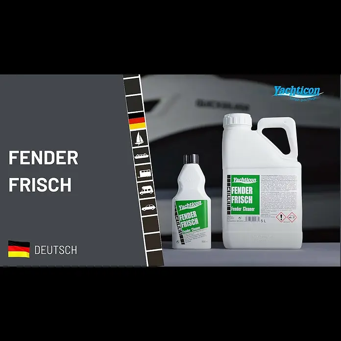 Yachticon Fender Frisch - Flüssig, 500 ml - Yachticon Fender Frisch - Fender reinigen leicht gemacht - Anwendung & Anleitung