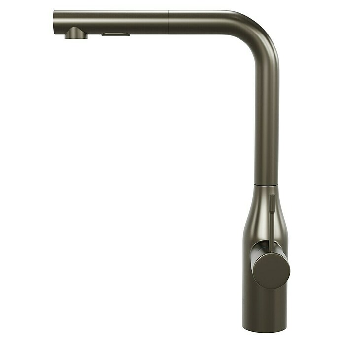 Grohe Essence Spültischarmatur (Hard Graphite, Matt, Ausziehbare Dual-Spülbrause)