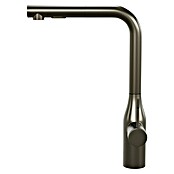 Grohe Essence Spültischarmatur (Hard Graphite, Matt, Ausziehbare Dual-Spülbrause)