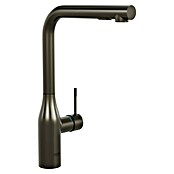 Grohe Essence Spültischarmatur (Hard Graphite, Matt, Ausziehbare Dual-Spülbrause)